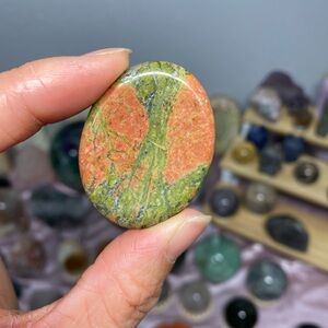 UNAKITE WORRY STONE POCKET CRYSTAL